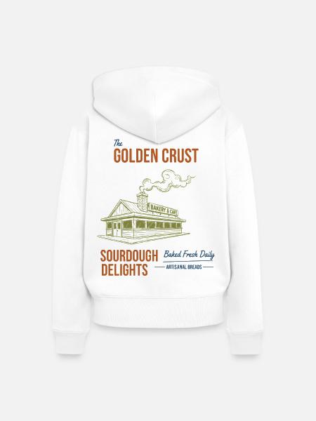 Ästhetik Sauerteig Brot Bäckerei Backwaren  - Frauen Premium Bio Zip Hoodie - Weiß