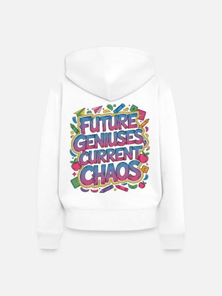 Elementary Teacher Future Geniuses Primary Teacher - Frauen Premium Bio Zip Hoodie - Weiß