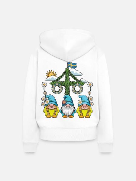 Litha Pagan: Sommersonnenwende, Mittsommer, Mittsommer, Mittsommer. - Frauen Premium Bio Zip Hoodie - Weiß