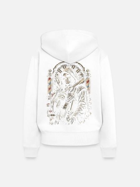 Barber Barbier - Frauen Premium Bio Zip Hoodie - Weiß