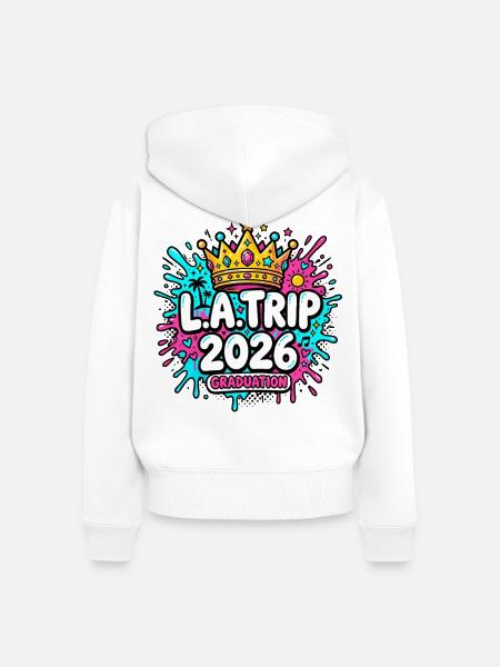 LA 2026 - Frauen Premium Bio Zip Hoodie - Weiß