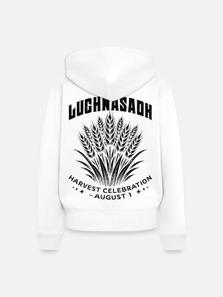 Lughnasadh Lammas Lughnasa Erntefeier - Frauen Premium Bio Zip Hoodie - Weiß