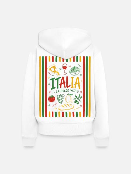 Italia - La dolce vita - Frauen Premium Bio Zip Hoodie - Weiß
