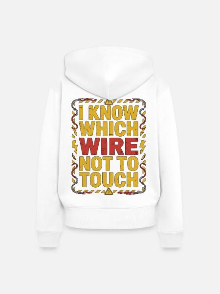 Industrial Electrician I Know Which Electrical - Frauen Premium Bio Zip Hoodie - Weiß