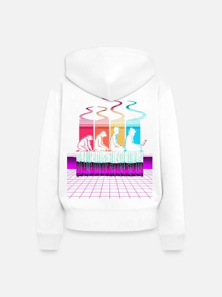 Programmierer – Coding Entwickler & Informatiker - Frauen Premium Bio Zip Hoodie - Weiß