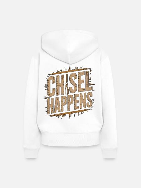 Cabinet Maker Chisel Happens Furniture Maker - Frauen Premium Bio Zip Hoodie - Weiß