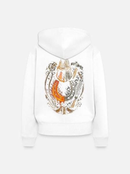Hufschmied Hufschmiede - Frauen Premium Bio Zip Hoodie - Weiß