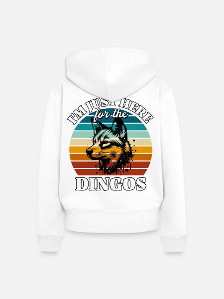 Lustige Australischer Wildhund Sprüche - Frauen Premium Bio Zip Hoodie - Weiß