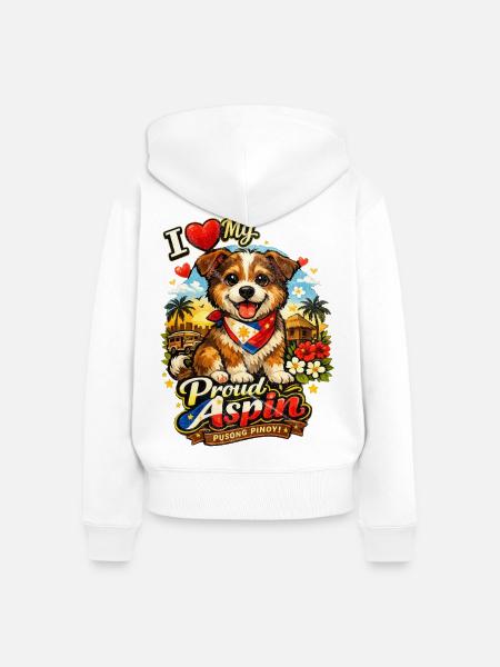 Aspin-Hund – Stolz der Philippinen - Frauen Premium Bio Zip Hoodie - Weiß