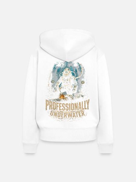 Berufstaucher Industrietaucher - Frauen Premium Bio Zip Hoodie - Weiß