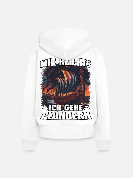 Viking Feuersee - Frauen Premium Bio Zip Hoodie - Weiß