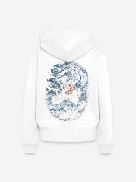 Alaska Königskrabben - Frauen Premium Bio Zip Hoodie - Weiß