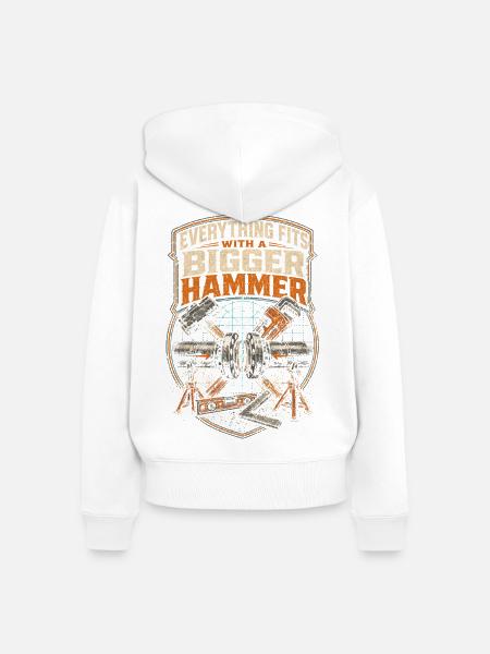 Rohrleger Rohrleitungsbauer - Frauen Premium Bio Zip Hoodie - Weiß