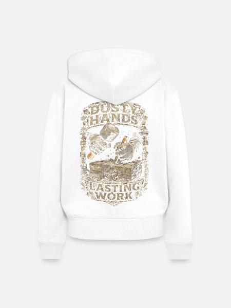 Steinmetz Steinmetzhandwerk - Frauen Premium Bio Zip Hoodie - Weiß