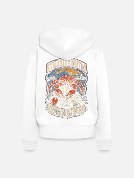 Alaska Königskrabben Dutch Harbor - Frauen Premium Bio Zip Hoodie - Weiß