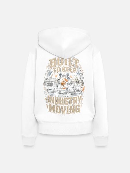 Industriemechaniker Maschinenmonteur - Frauen Premium Bio Zip Hoodie - Weiß