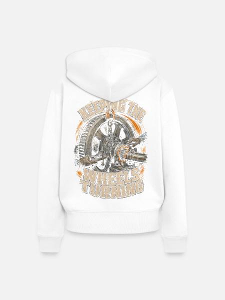 Industriemechaniker Maschinenmonteur - Frauen Premium Bio Zip Hoodie - Weiß