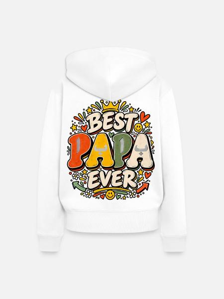 Retro Bester Arabischer Stil Baba - Frauen Premium Bio Zip Hoodie - Weiß