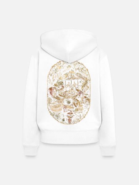 Cajun Kultur - Frauen Premium Bio Zip Hoodie - Weiß