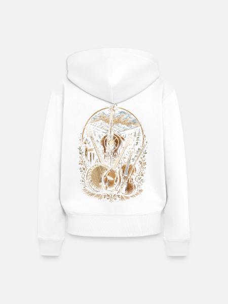 Bluegrass Musik - Frauen Premium Bio Zip Hoodie - Weiß