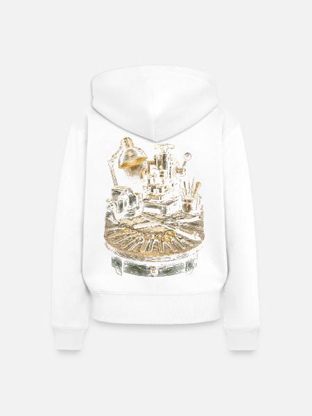 Schlosser Schlüsseldienst - Frauen Premium Bio Zip Hoodie - Weiß