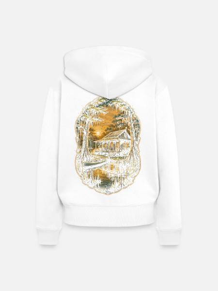 Cajun Kultur - Frauen Premium Bio Zip Hoodie - Weiß