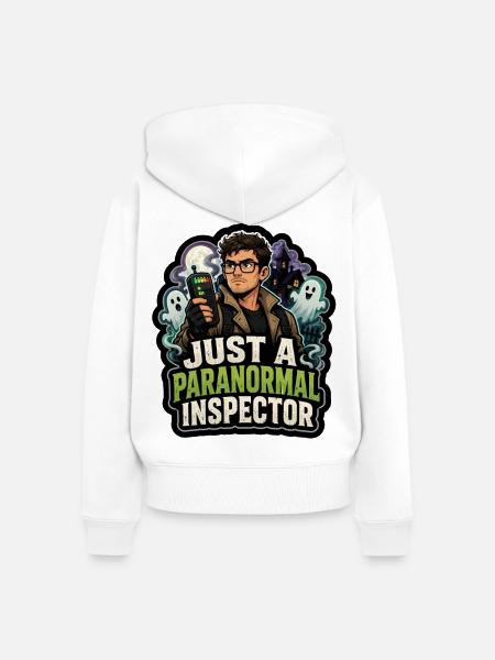Just a Paranormal Inspector - Frauen Premium Bio Zip Hoodie - Weiß