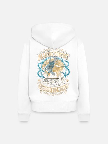 Amateurfunk Amateurfunker - Frauen Premium Bio Zip Hoodie - Weiß