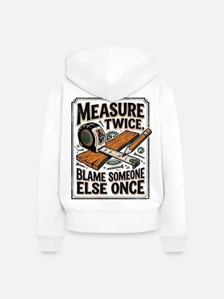 Carpenter Life – Woodworking & Tools Design - Frauen Premium Bio Zip Hoodie - Weiß