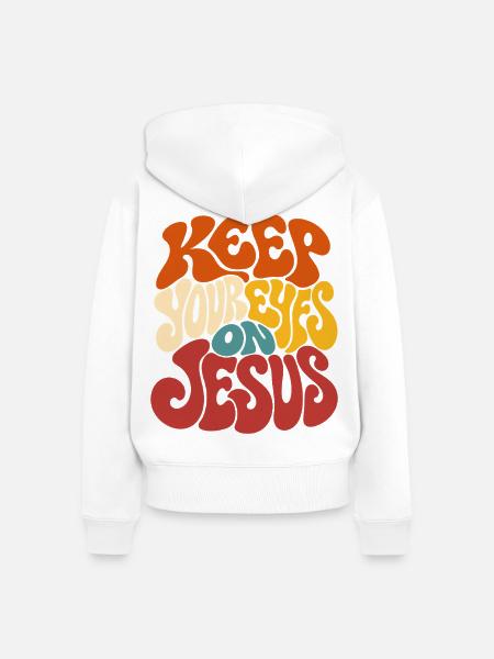 Christlicher Spruch Jesus Glaube - Frauen Premium Bio Zip Hoodie - Weiß