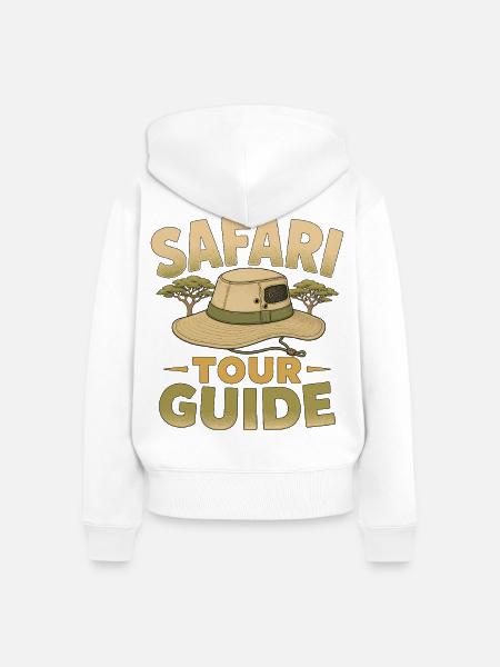Safari Tour Guide - Frauen Premium Bio Zip Hoodie - Weiß