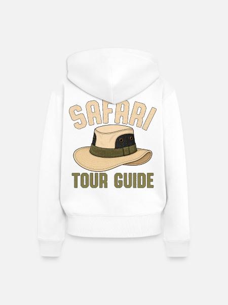 Safari Tour Guide - Frauen Premium Bio Zip Hoodie - Weiß