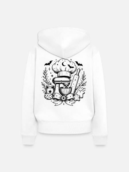 Halloween Backen - Frauen Premium Bio Zip Hoodie - Weiß