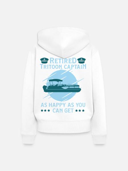 Tritoon-liebhaber, Pension,bootskapitän-liebhaber - Frauen Premium Bio Zip Hoodie - Weiß
