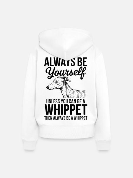 Whippet Spruch Hunde Lustiges Whippet Geschenk - Frauen Premium Bio Zip Hoodie - Weiß