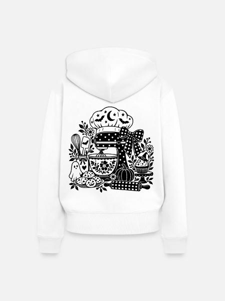 Halloween Backen - Frauen Premium Bio Zip Hoodie - Weiß