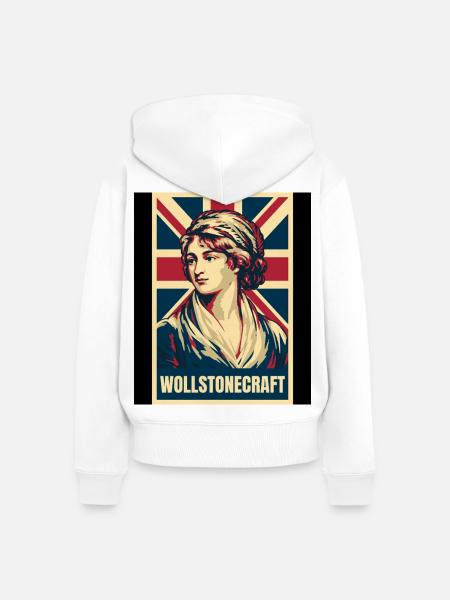 Mary Wollstonecraft UK Pop Art - Frauen Premium Bio Zip Hoodie - Weiß