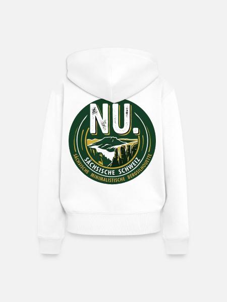 SÄCHSISCHE SCHWEIZ NU - Frauen Premium Bio Zip Hoodie - Weiß