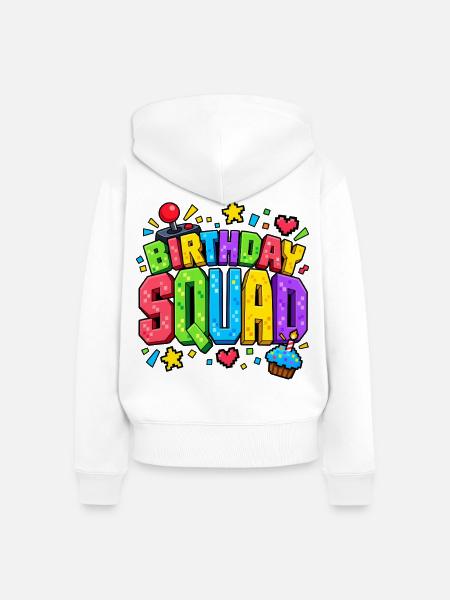 Birthday Squad Gaming Videospieler Gaming - Frauen Premium Bio Zip Hoodie - Weiß