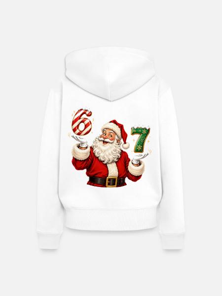 Weihnachtszauber Santa 67 - Frauen Premium Bio Zip Hoodie - Weiß