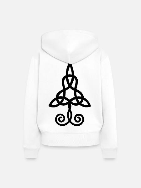 Baum und Natur (Schwarz) - Frauen Premium Bio Zip Hoodie - Weiß
