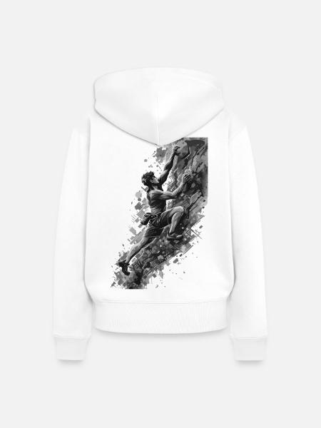Evolution Bouldern – Cooles Kletterer Outfit - Frauen Premium Bio Zip Hoodie - Weiß