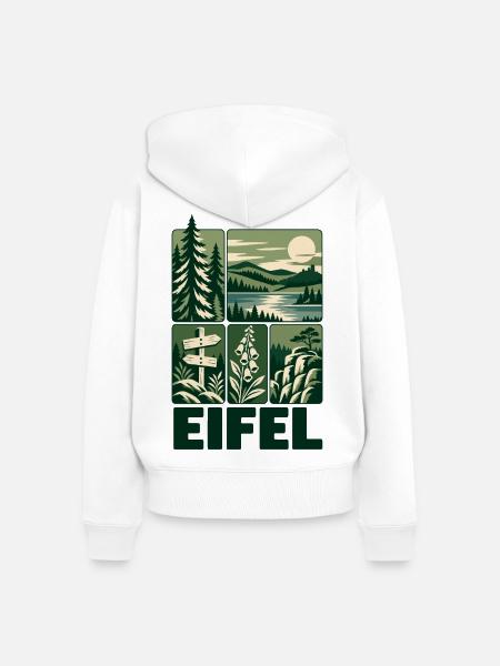 Eifel Germany Outdoor Nature - Frauen Premium Bio Zip Hoodie - Weiß