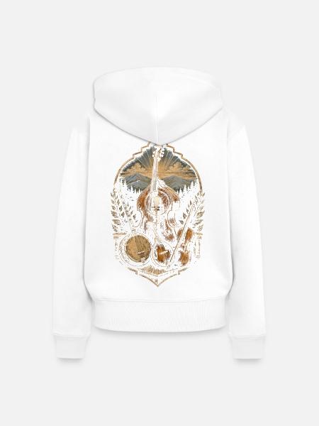 Bluegrass Musik - Frauen Premium Bio Zip Hoodie - Weiß