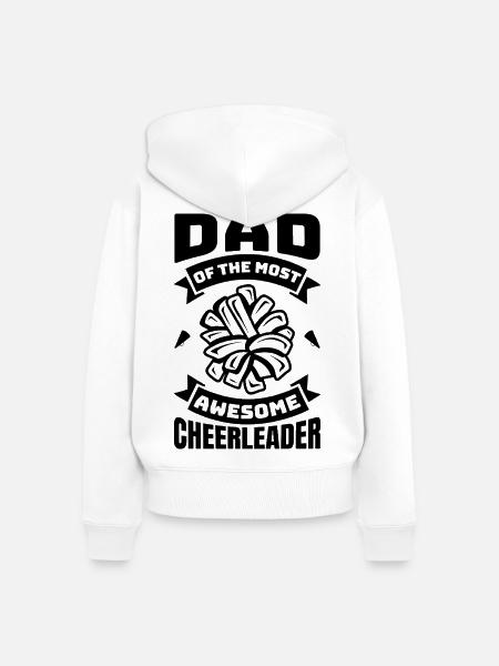 Cheerleader Vater - Frauen Premium Bio Zip Hoodie - Weiß