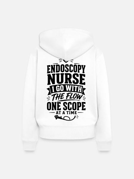 Endoskopie Pflege - Frauen Premium Bio Zip Hoodie - Weiß