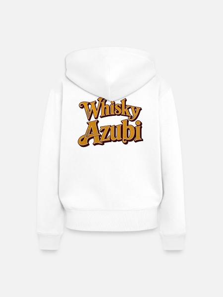 Whisky Azubi - Frauen Premium Bio Zip Hoodie - Weiß