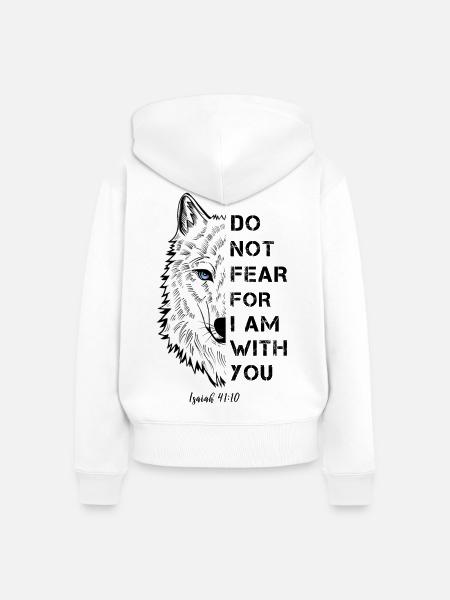Religiöses Zitat - Frauen Premium Bio Zip Hoodie - Weiß