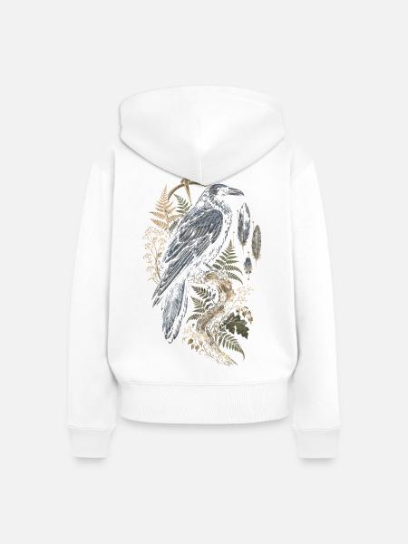 Tierpräparator Tierpräparatorin Rabe - Frauen Premium Bio Zip Hoodie - Weiß
