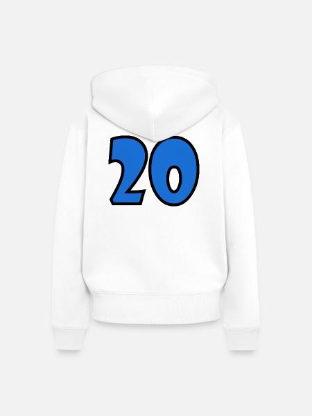20 - Frauen Premium Bio Zip Hoodie - Weiß